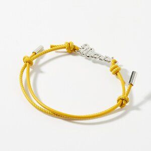 BNWT AW22 MARNI LOGO PLAQUE ROPE BRACELET YELLOW